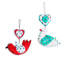 Figurine suspendue en laine lovera