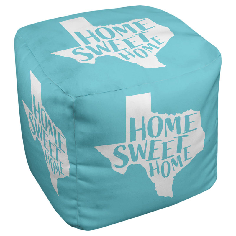 Repose-pieds à cubes the home texas, Bleu sarcelle