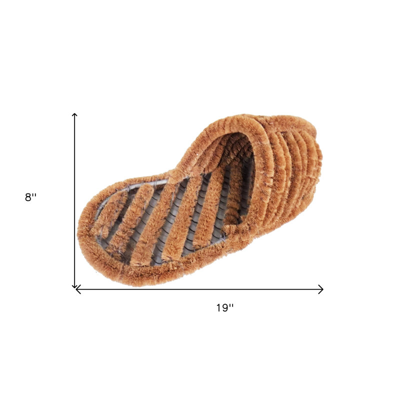 8" X 19" Brown Coir Outdoor Boot Scraper