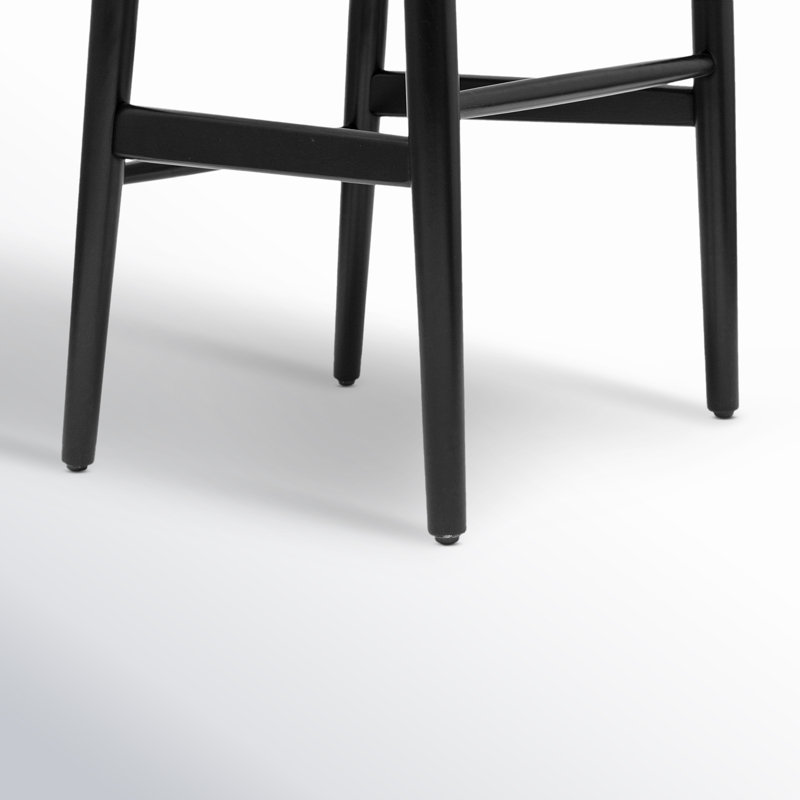 Chaise en bois massif Wyn, Complètement noir, 1