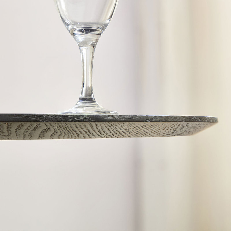 Table de salle à manger 46,45 pouces en panneau de fibres à densité moyenne pour salle à manger, Noir