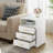 LED Nightstand with Drawers, Wireless Charging, & USB & Type-C Charging Ports-765872793