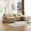 Chaise de luxe en chenille avec mousse dense et éponge en U rembourrée-526807052