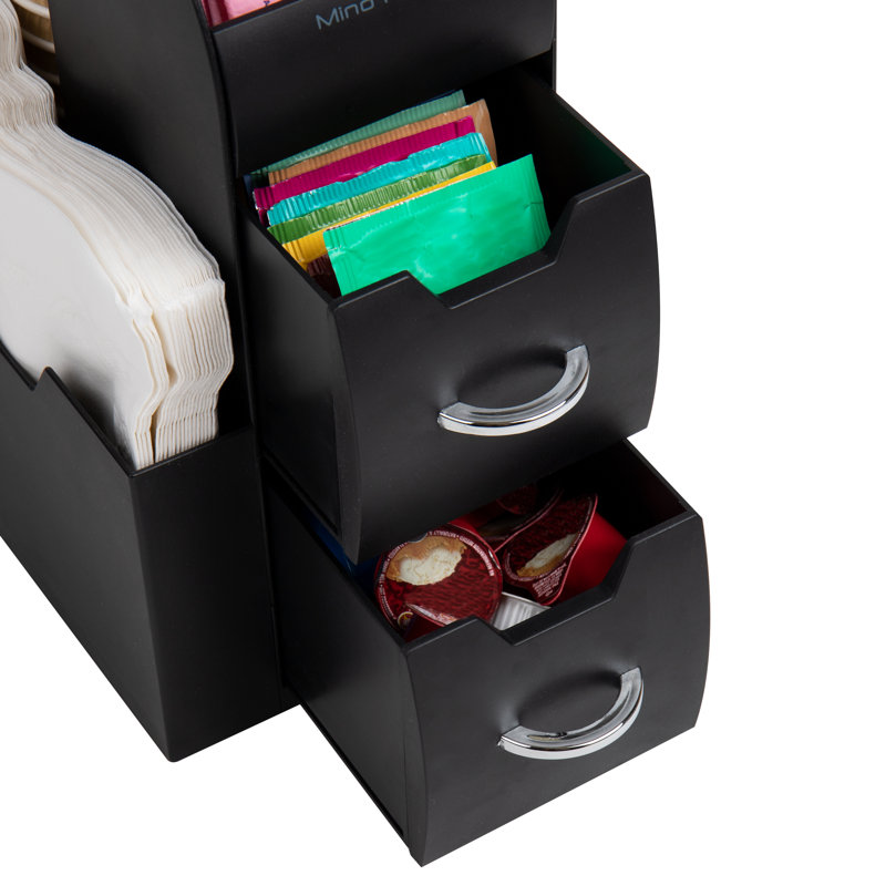 Mind Mind Cup and Condiment Station, Organisateur de comptoir, Bar à café, Cuisine, L 5,35 po x l 11,25 po x H 11,15 po