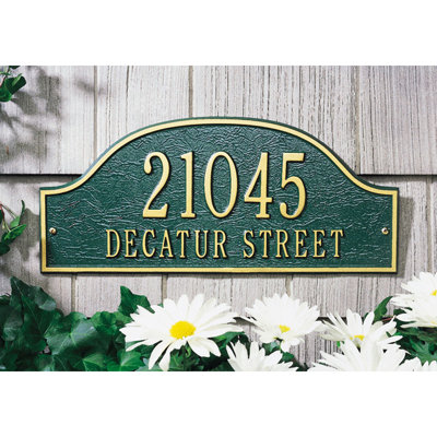Admiral 2-Line Wall Address Plaque