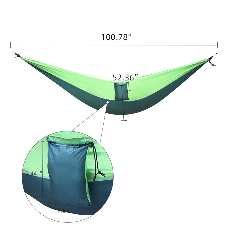 Hamac de camping double Natoma, Vert foncé / vert