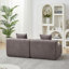 Canapé modulaire incurvé chenille avec 6 coussins Chenille-179405932-179405935
