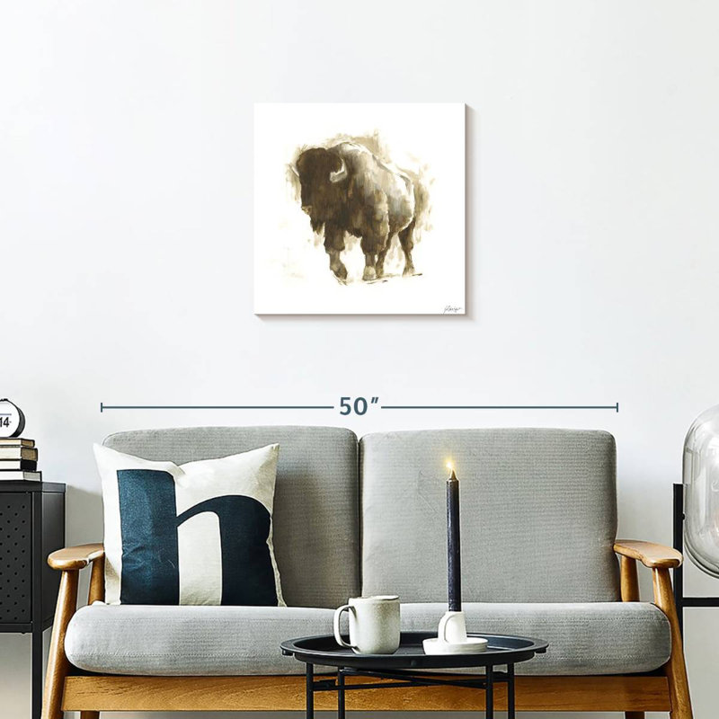 Bison rustique Brampt II, H 20 po x l 20 po