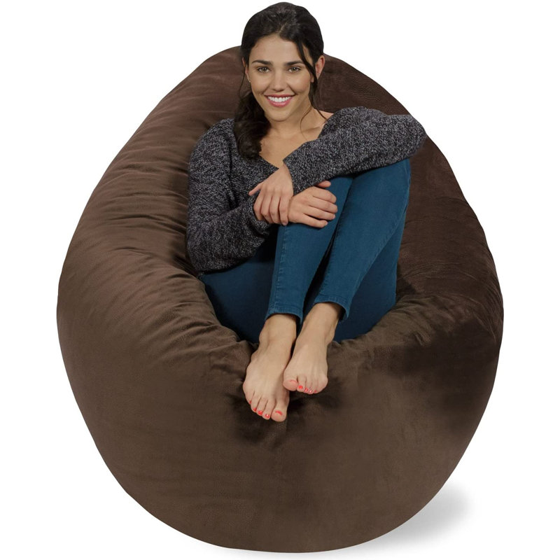 Coussin de fauteuil à billes, fauteuil à billes rembourré de mousse à mémoire de forme à poser contre le mur ou coussin de sol rempli de mousse à mémoire de forme déchiquetée, fauteuil à billes avec housse lavable à la machine, fauteuils à bi