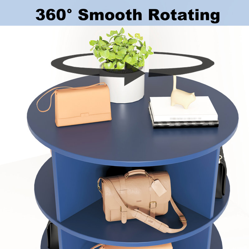 Contenant étagère à 7 boîtes à chaussures rotatives à 7 couches, pouvant contenir 28 paires, économisant de l'espace, apparence élégante, armoire de rangement facile à installer, support naturel, assemblage