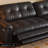 Black Genuine Leather Modular Sofa cushion couch