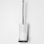Edition K Toilet Brush Holder - Wall Mount - 16" Brass/Glass/Polished Chrome