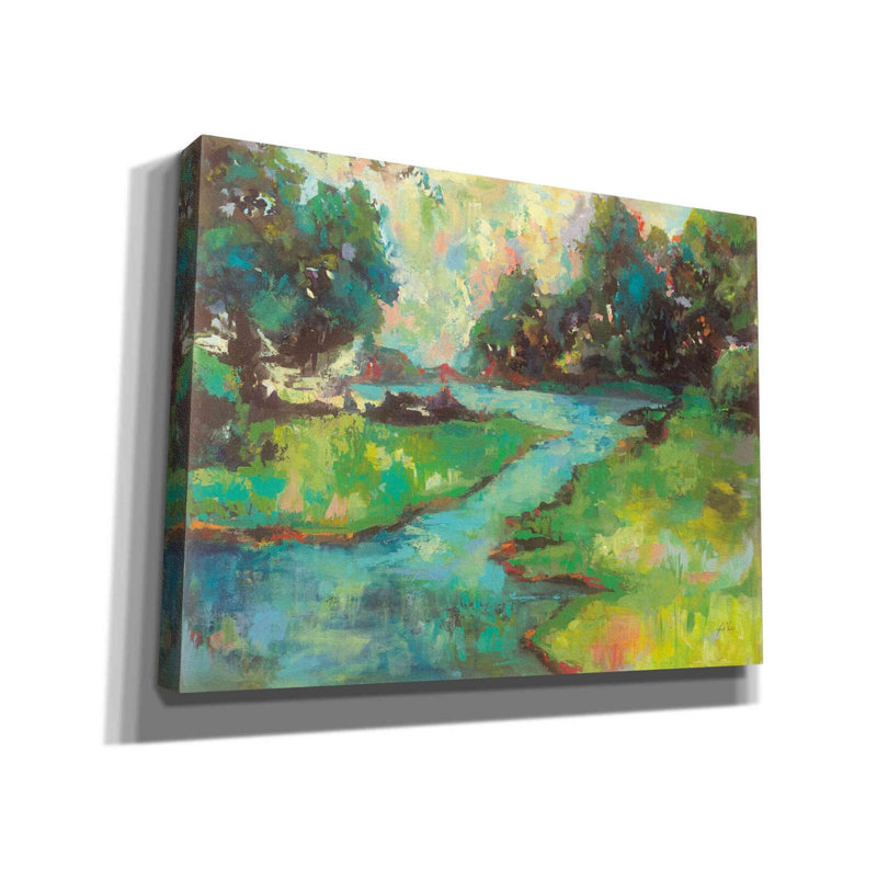 "Paysage dans le parc" par Jeanette Vertentes, art mural sur toile, H 26 po x l 34 po x P 1,5 po