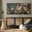«Romantiques Floral Bouquet with Soft blanc and Blush Flowers», reproduction d'art sur toile encadrée 3 pièces-121090466-121090468