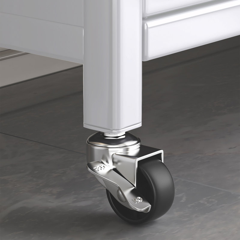 Versatile Kitchen Storage Cabinet with Innovative Design for Efficient Organization, White