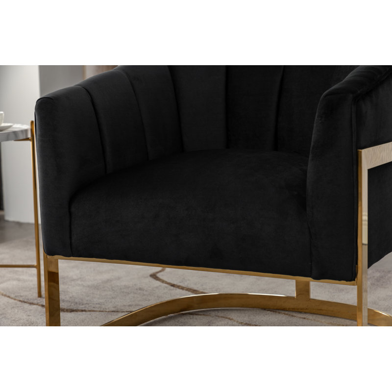 Tellico 3 - Piece Velvet Living Room Set, Black Velvet