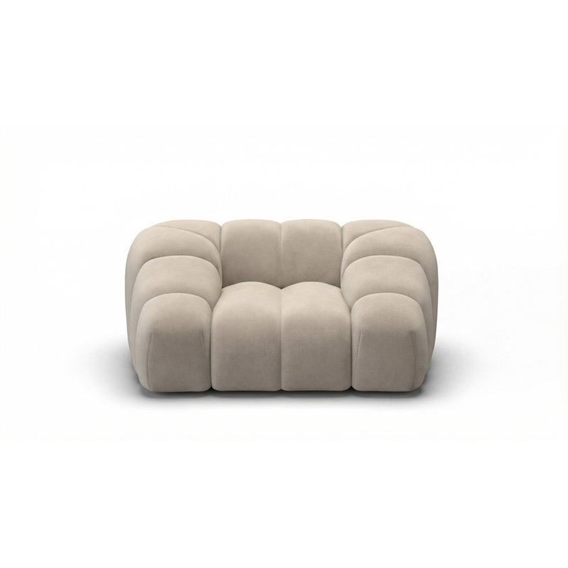 1 Seater Velvet Sofa & Chaise