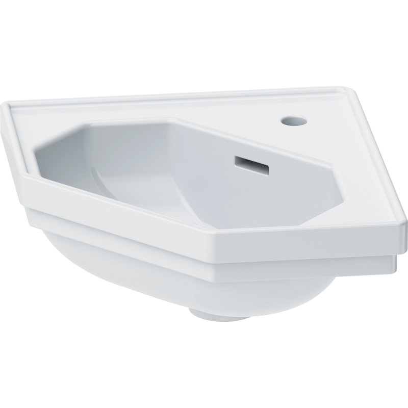 Duravit 1930 Series Ceramic 24" Corner Bathroom Sink with Overflow