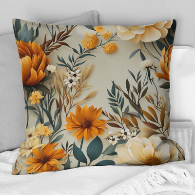 Floral Throw Pillow
