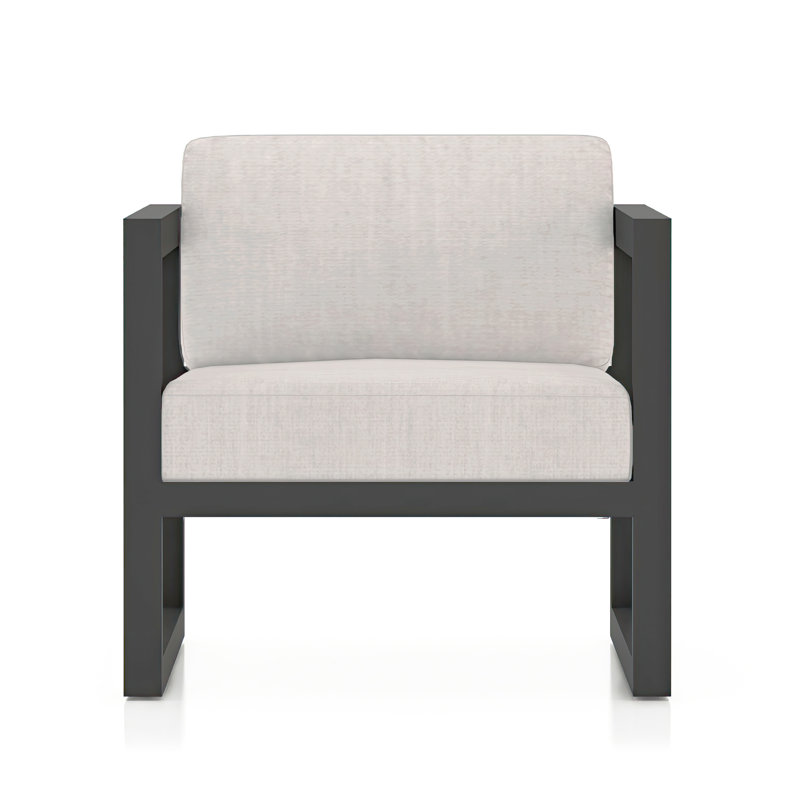 Avion Patio Chair with Sunbrella Cushions, Cast Silver Sunbrella®, Slate