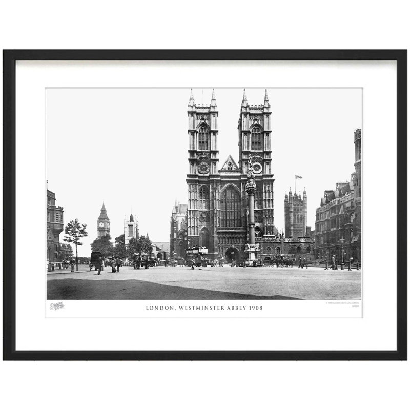 London, Westminster Abbey 1908 by Francis Frith - Single Picture Frame Print, 28cm H x 36cm W x 2.3cm D