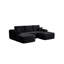 Canapé modulaire de 104 pouces avec méridienne en U et poches latérales, conception modulaire moderne, assise profonde, aucun assemblage requis-1601367037