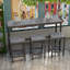 Table de salle à manger de cuisine moderne, table de pub, ensemble de table de salle à manger longue avec 3 tabourets, assemblage facile, gris (même SKU: W75753845)-256918887