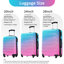 Valise extensible 3 pièces à roulettes Hardshell avec roulettes pivotantes et verrou TSA léger