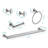 5 Wall Mount Towel Rack For Bathroom - Brushed Nickel Finish, Aluminium, Modern Style, Corrosion, Versatile Use, Simple Installation Mounted 5 Piece Nickel, Appearance, Rust-, Multifunctional-708093630