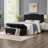Upholstered tufted button storage bench