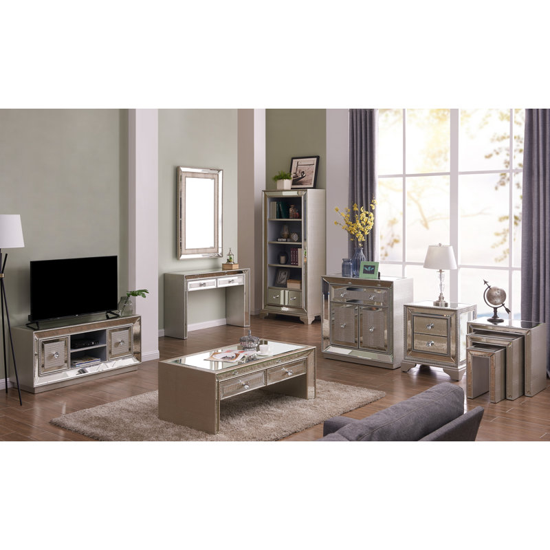 120cm Glass Top Console Table
