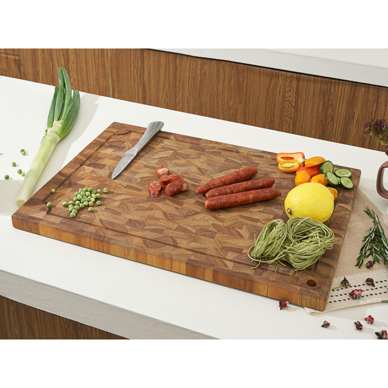 HiTeak Furniture Teak Wood Rectangular Cutting Board
