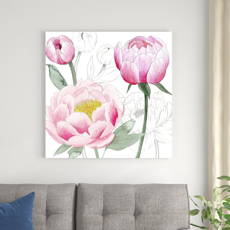 May Pivoines II, H 36 po x l 36 po