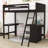 Wood Loft Bed With Desk And Shelves-1212498763-1212498772
