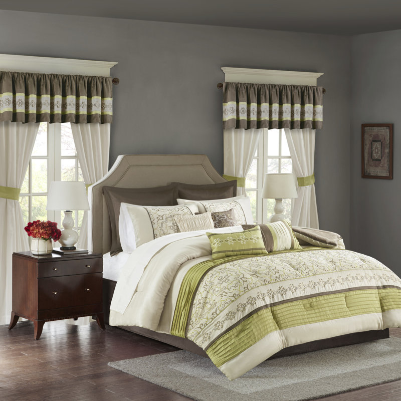 Madison Park Essentials Embroidered 24 Piece Room in a Bag Comforter Set