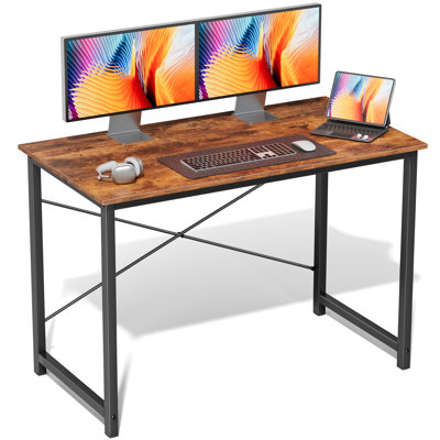  Computer Desk 40 Inch, Modern Writing Desk for Home Office with Storage Bag & Hook, Small Office Desk for Small Spaces