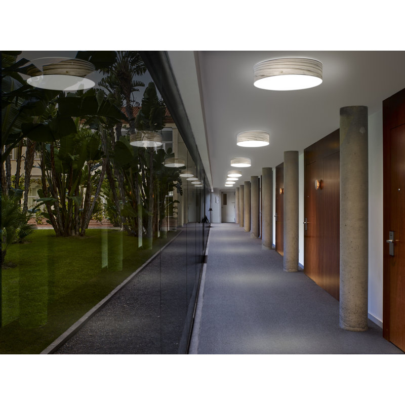 Gea 1 - Light LED Flush Mounted Sconce, 3.9" H x 7.9" W x 7.9" D, Ivory White, 2700K LED