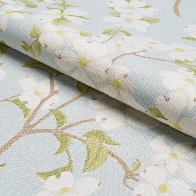 Blooming Branch Fabric, Sky