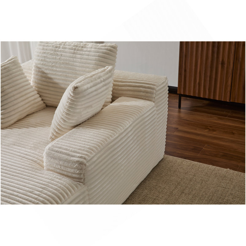 Méridienne surdimensionnée surdimensionnée Cozy Cloud Couch, Blanc