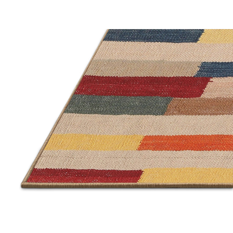 Tapis brun/vert/gris zone contemporaine, Rectangle 8 pi x 10 pi