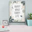 Art graphique sur toile, "Happy penséts 1 neutre" par Anne Tavoletti-433156219