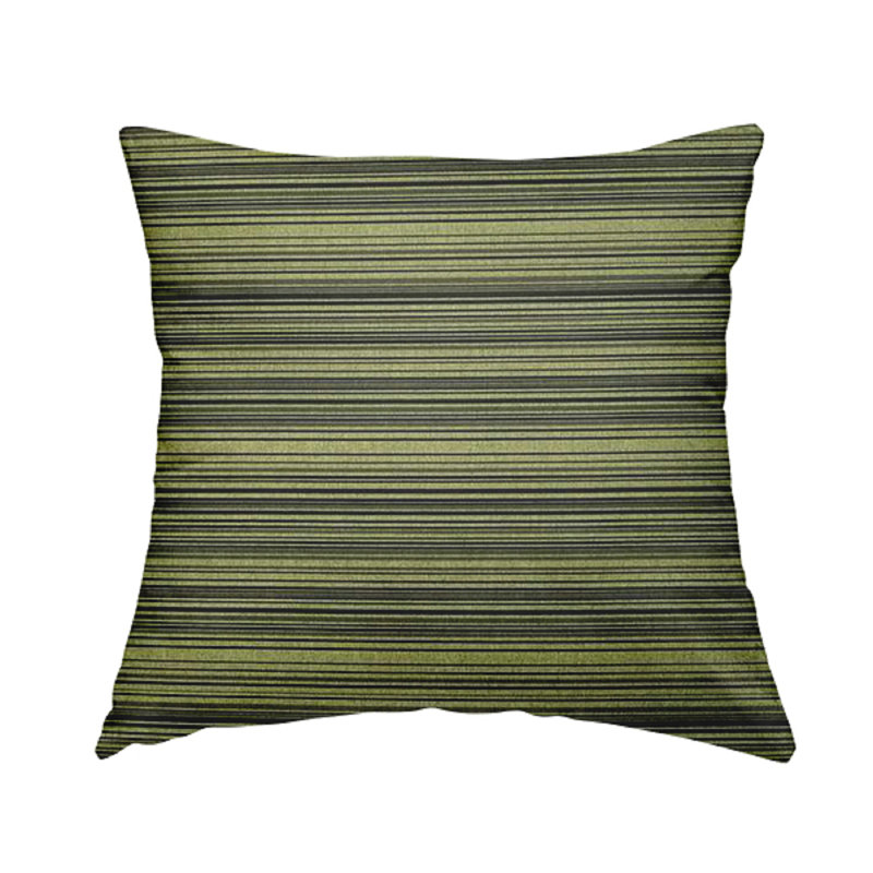 Lackawanna Striped Square Cushion, 55cm H x 55cm W x 5cm D, Green/Grey