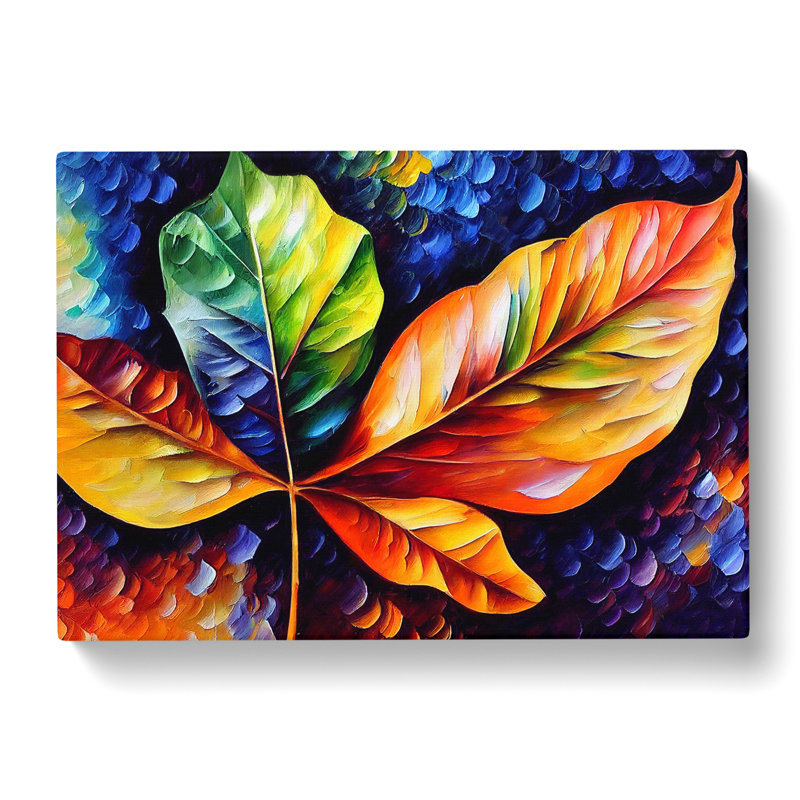Glimmering Leaf Vol.5 - Wrapped Canvas, 40cm H x 60cm W x 3cm D