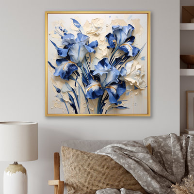" Blue And White Garden Of Irises II "