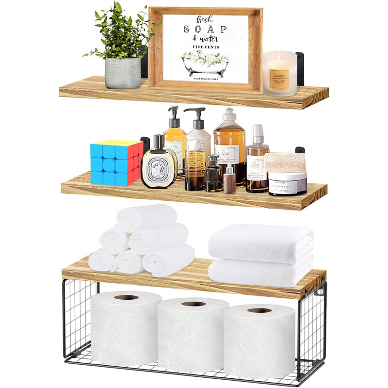 Akershus Bathroom Shelves, Light Brown