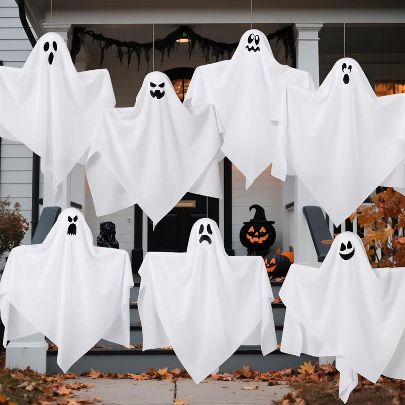 7 pièces fantôme suspendu d'Halloween 19,6 po