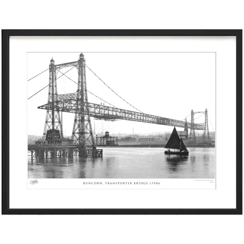 Runcorn, Transporter Bridge C1906 - Single Picture Frame Print, 28cm H x 36cm W x 2.3cm D