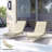Chaise Lounge Cushion, 4" Thick Outdoor Lounge Chair Cushions with Non-Slip Ties, Waterproof and Fade Resistant Lounger Replacement for Patio, 26" x 80 ", Cream White-870667470-870667469