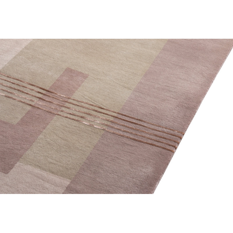 Art Deco Hand Knotted Wool Geometric Area Rug, Rectangle 12' x 16'