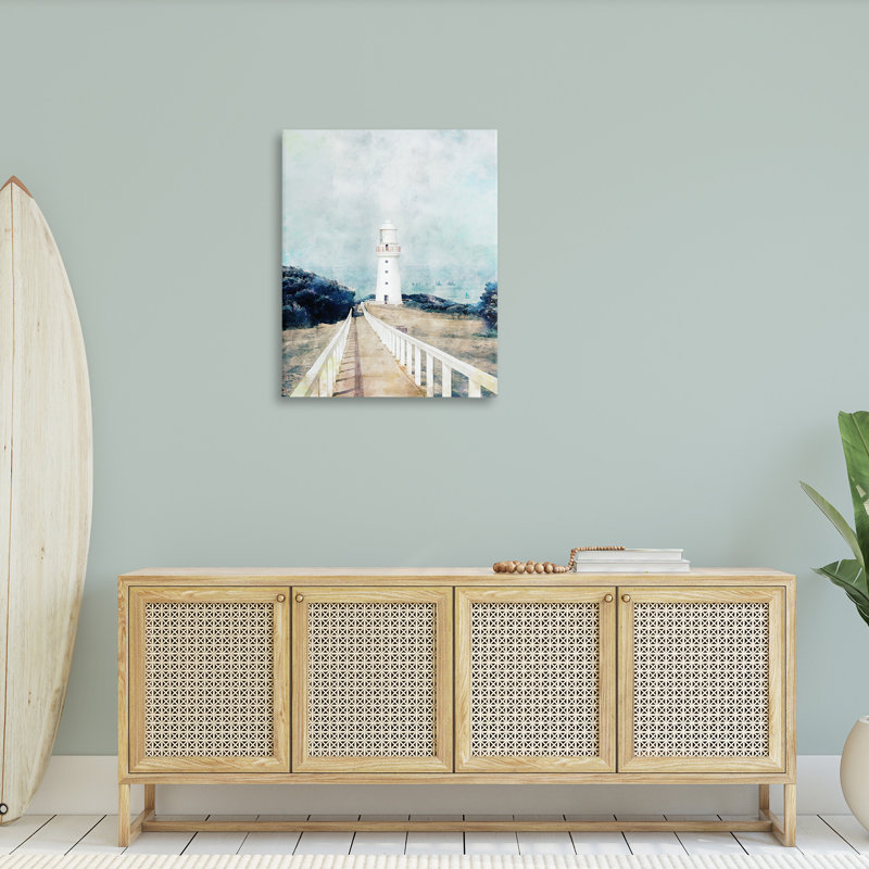 Phare blanc, promenade, Rocky Clif, par Ziwei Li, 926, H 40 po x l 30 po